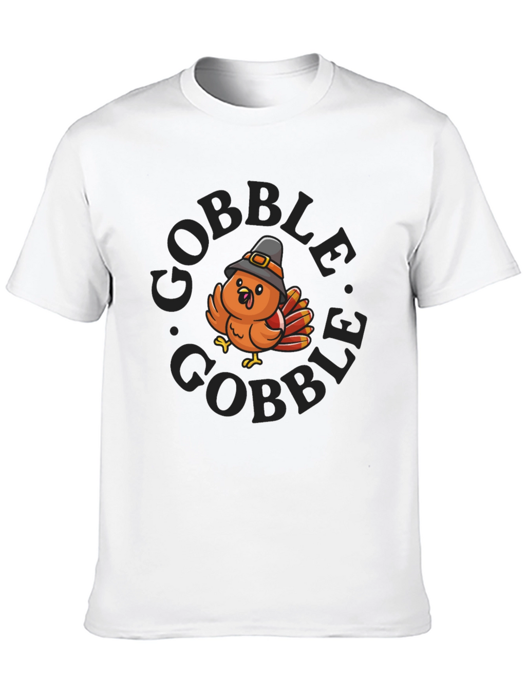 Gobble Turkey Graphic T-Shirt - Thanksgiving