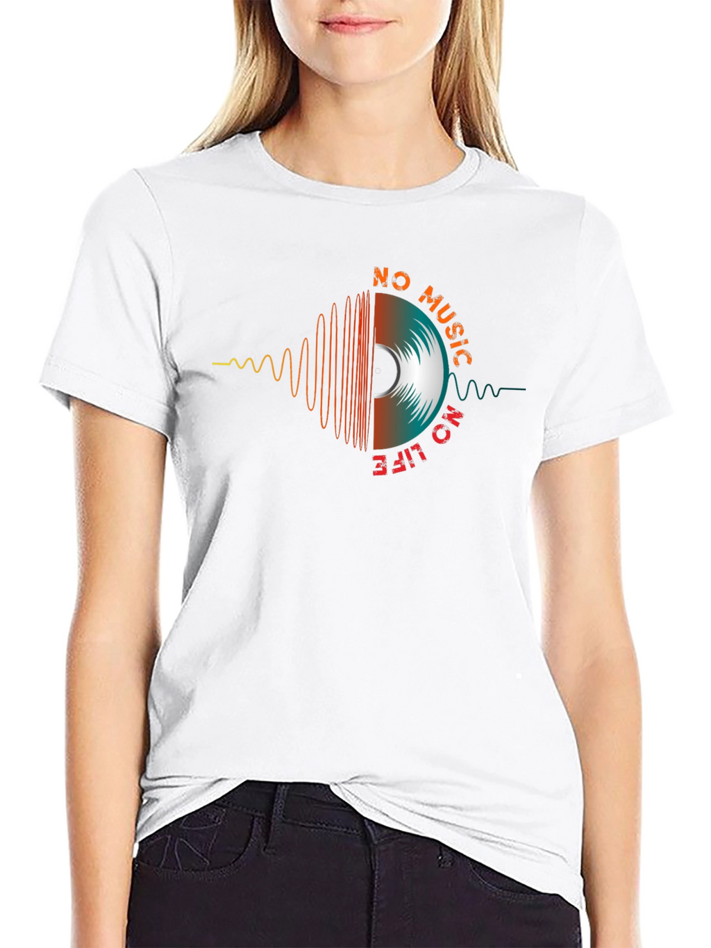 No Music No Life Graphic T-Shirt