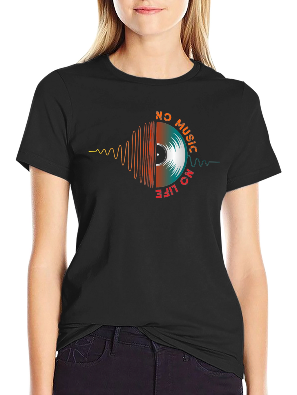 No Music No Life Graphic T-Shirt