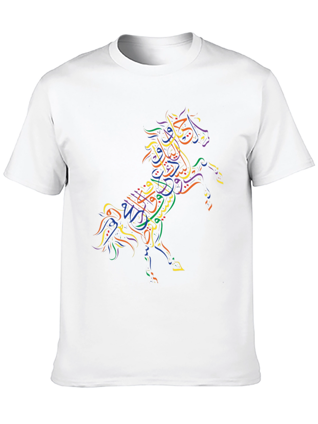 Arabic Calligraphy Horse Black T-Shirt