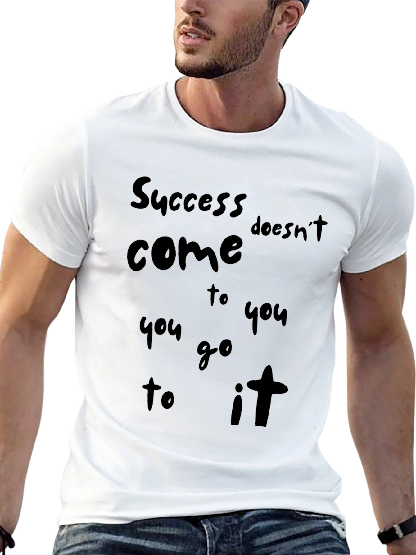 Success Black Graphic Tee - Motivational T-Shirt
