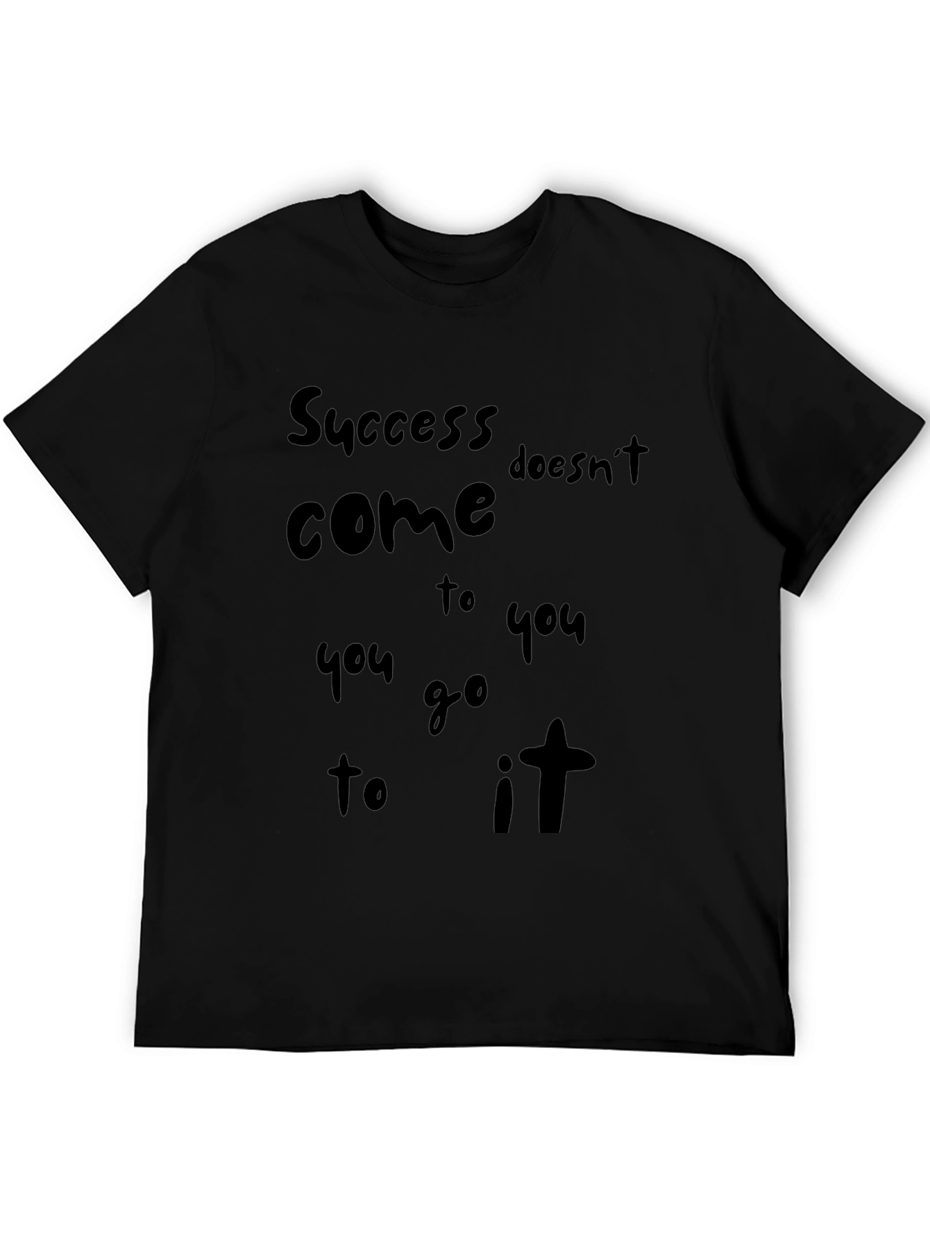 Success Black Graphic Tee - Motivational T-Shirt