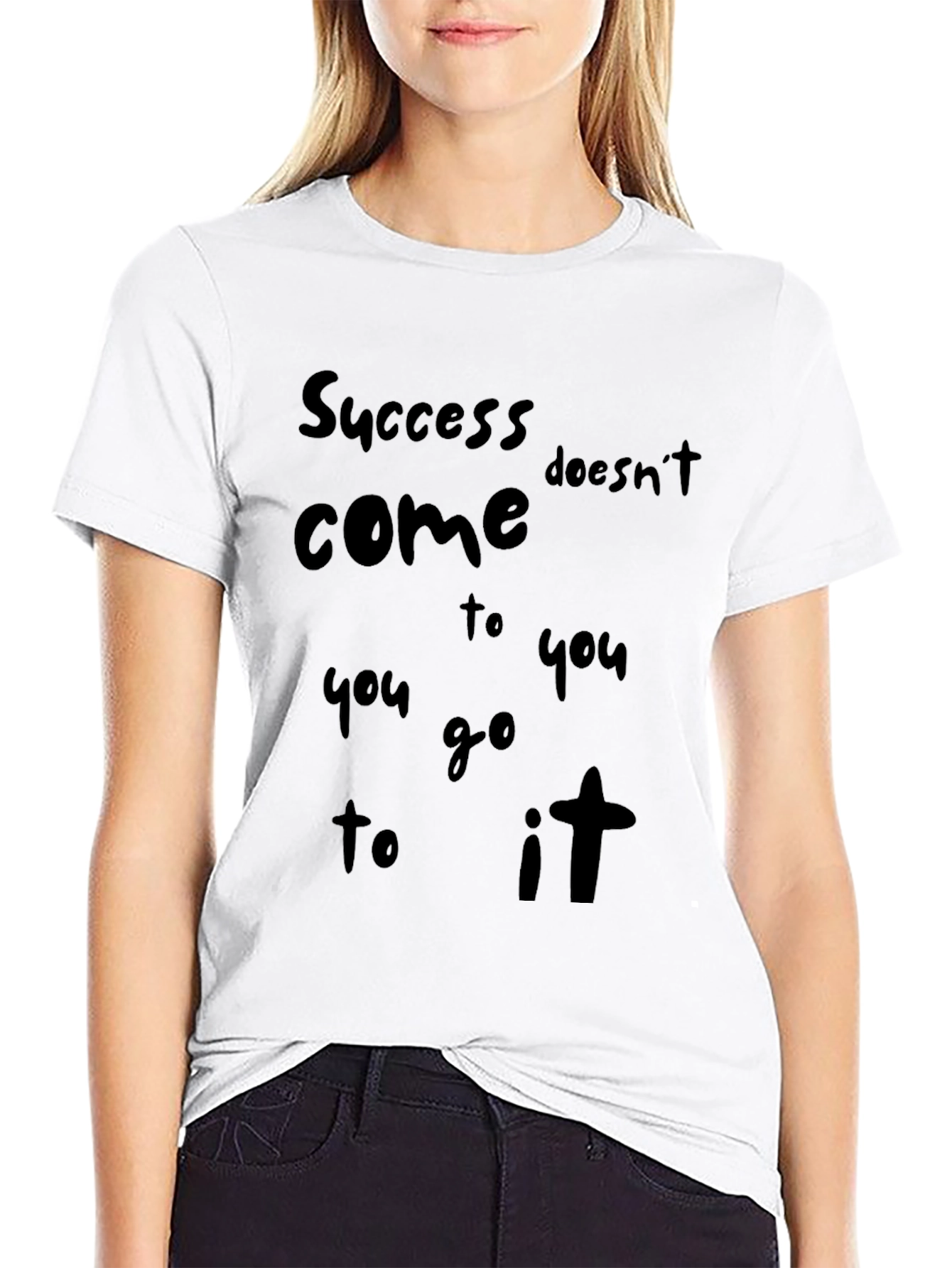Success Black Graphic Tee - Motivational T-Shirt