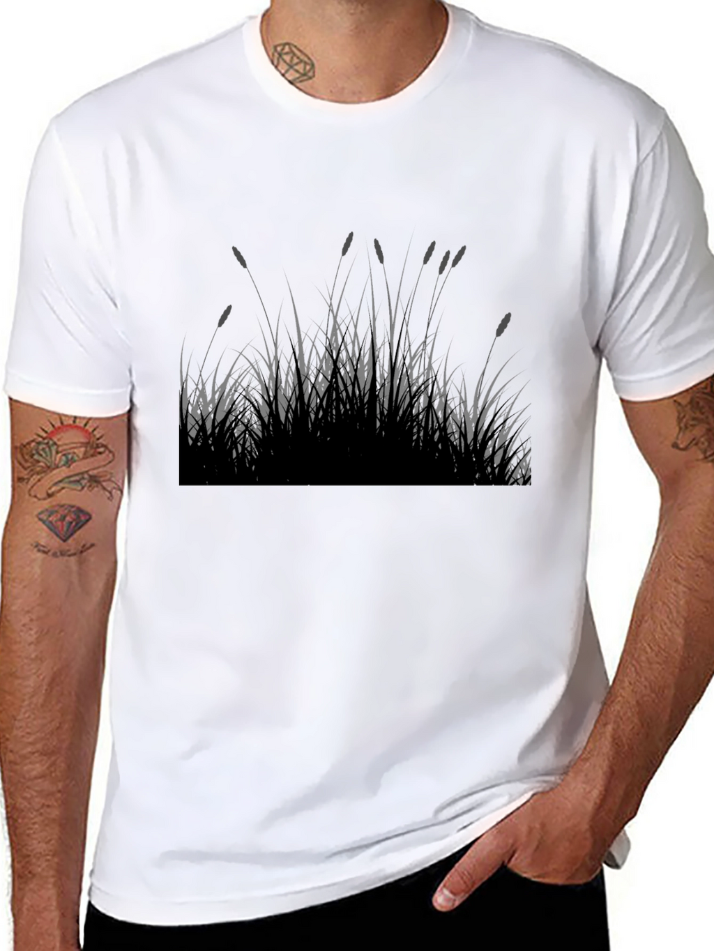 Reed Silhouette Black T-Shirt