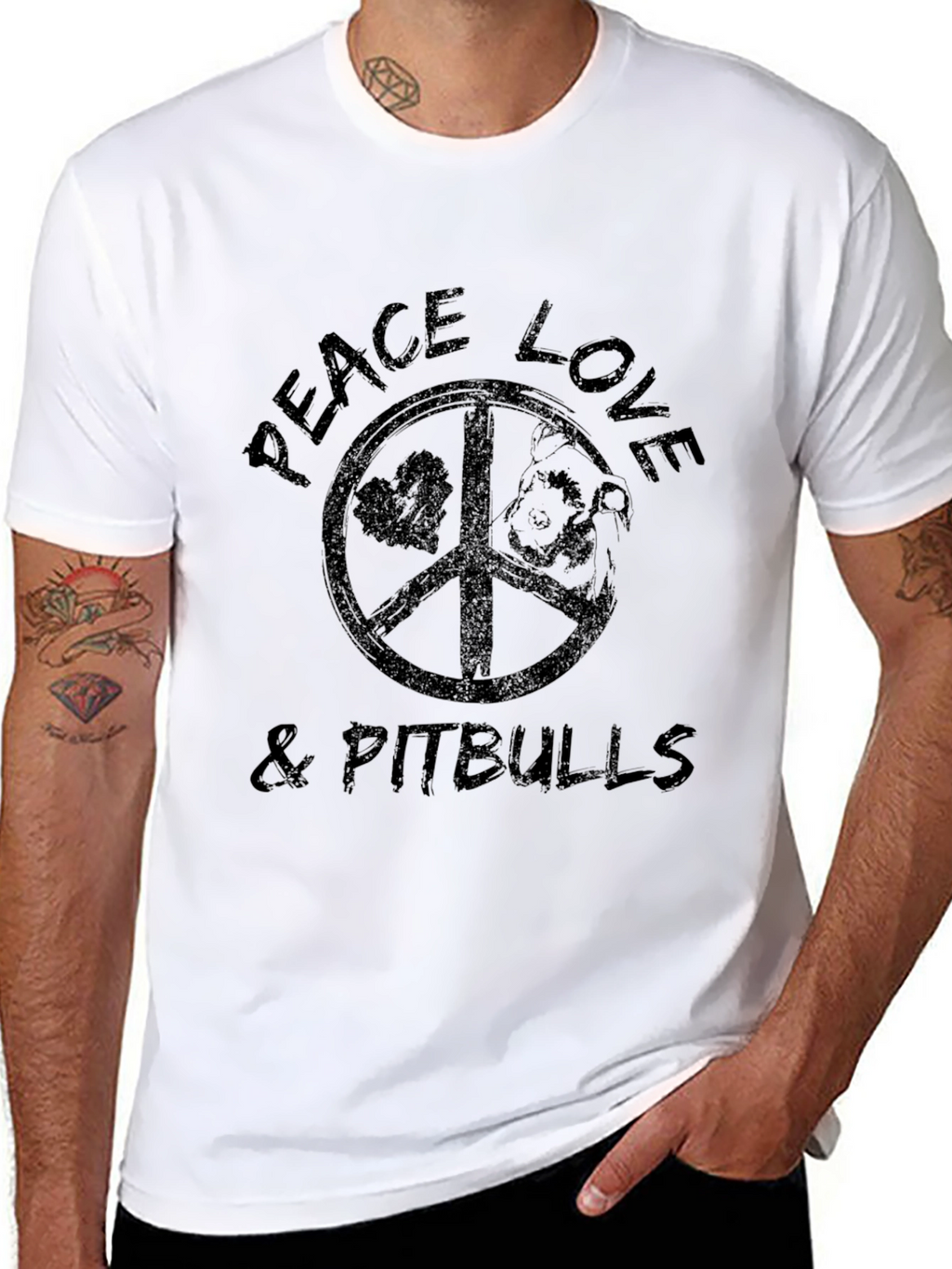 Peace Love & Pitbulls T-Shirt