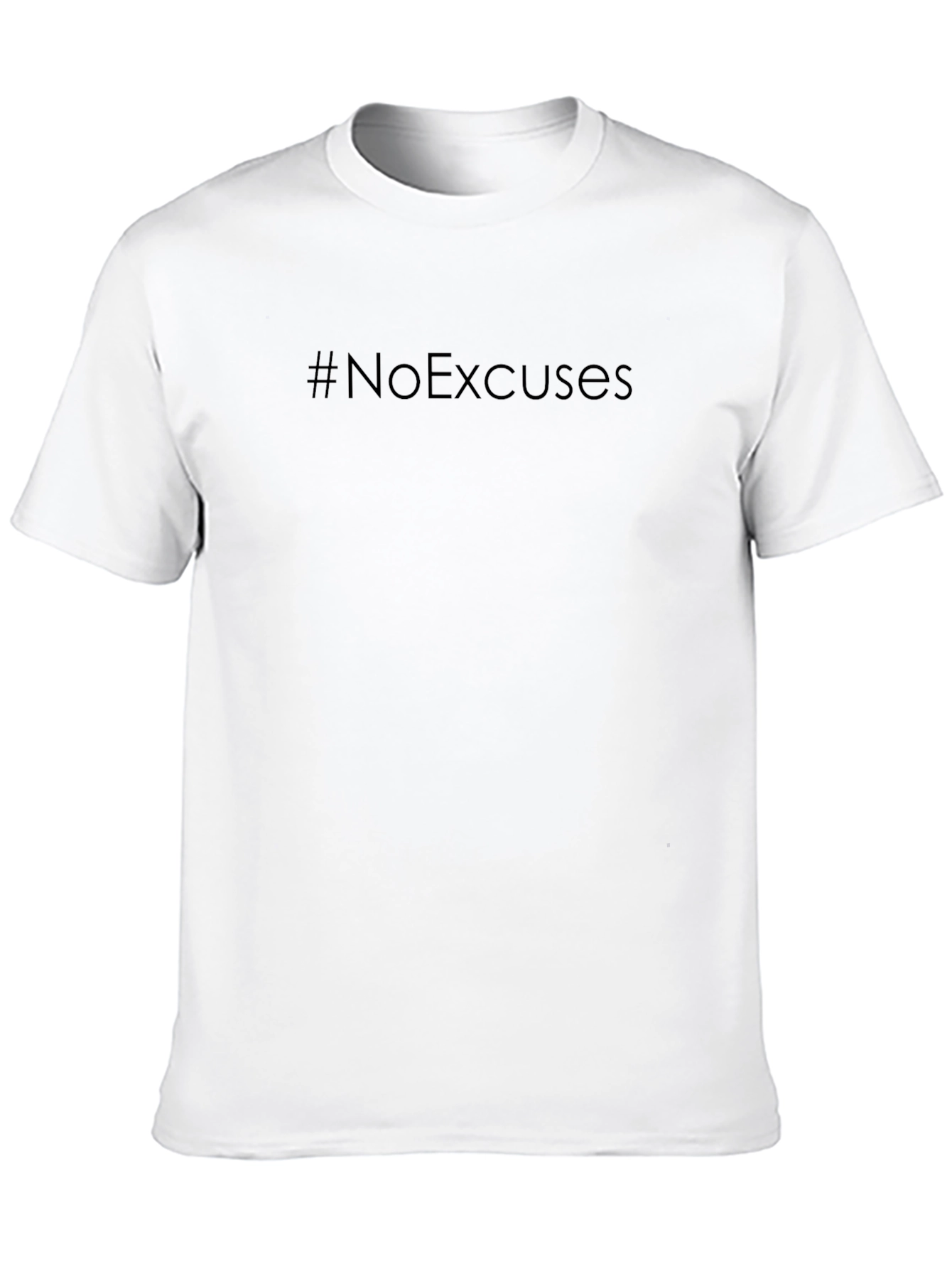 #NoExcuses Mens Black Short Sleeve T-Shirt