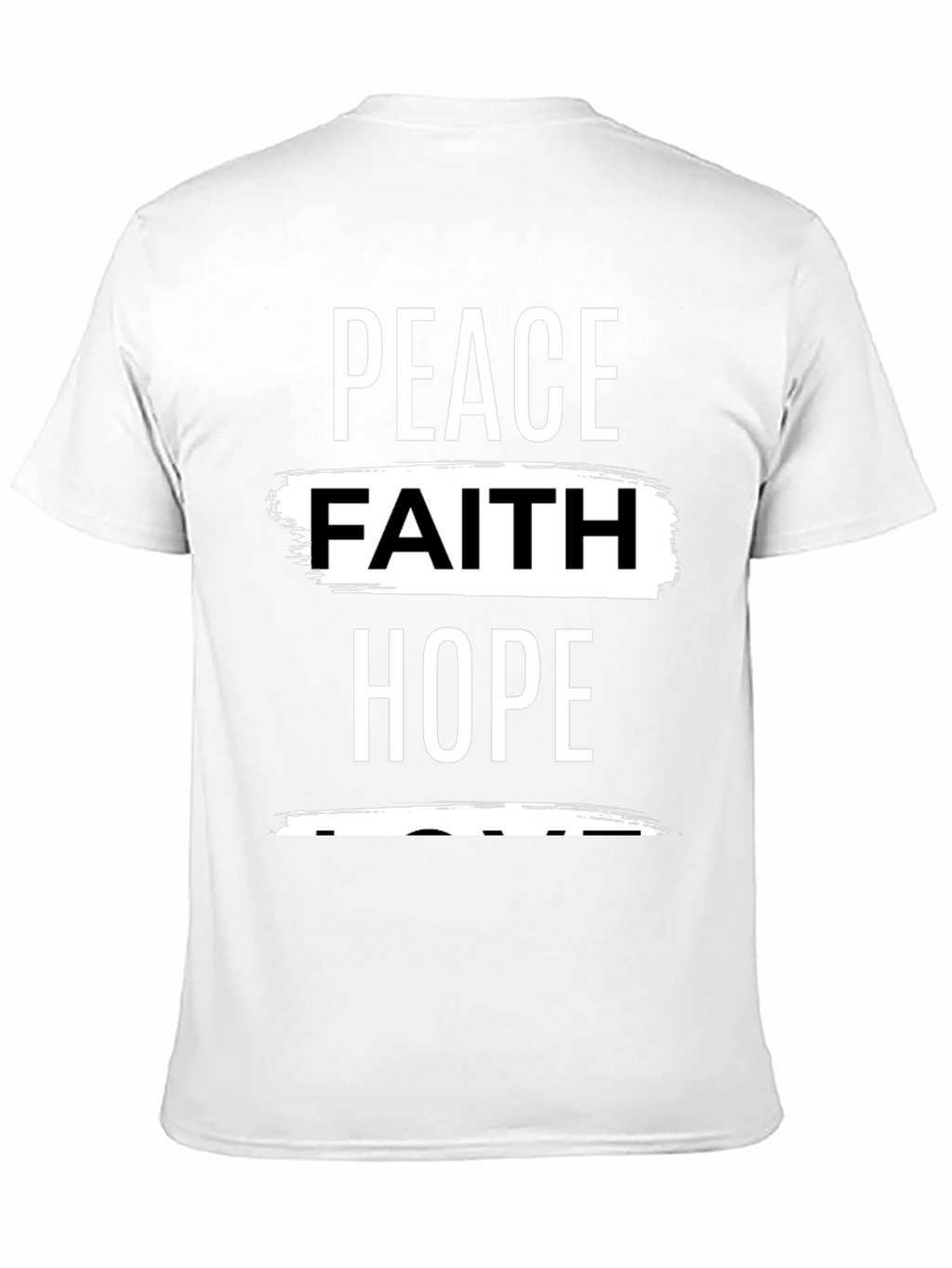 Peace Faith Hope Graphic Tee - Black