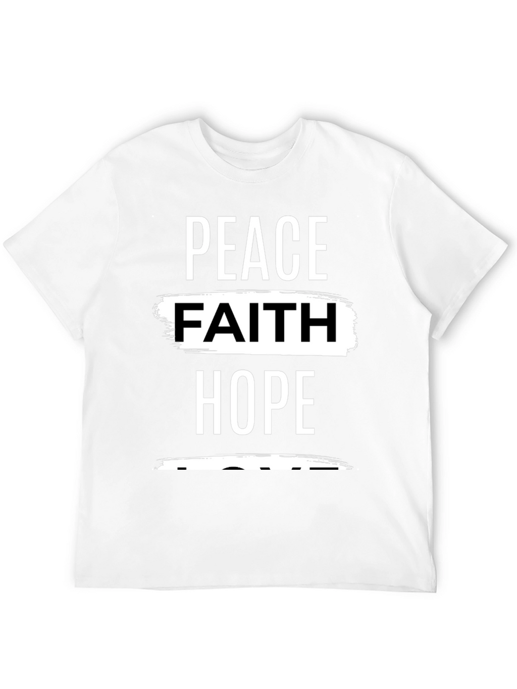Peace Faith Hope Graphic Tee - Black