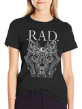 Rad Graphic Tee - Unique Design Black Cotton T-Shirt
