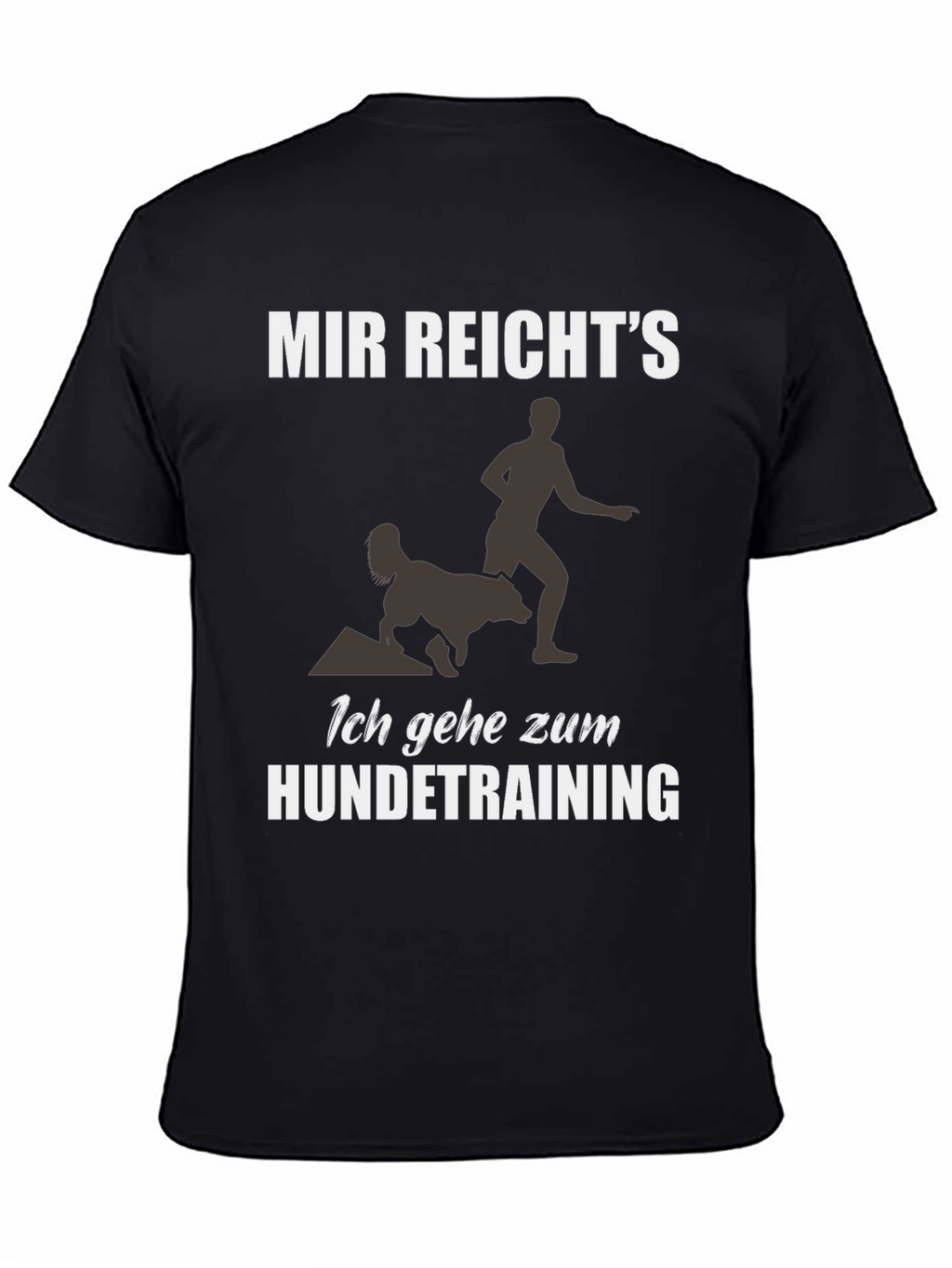 Mens Black Dog Training Graphic Tee