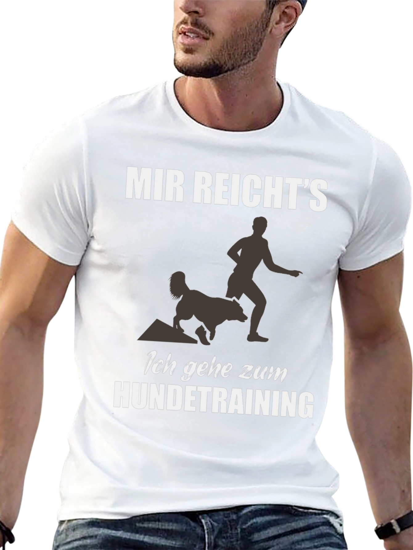 Mens Black Dog Training Graphic Tee