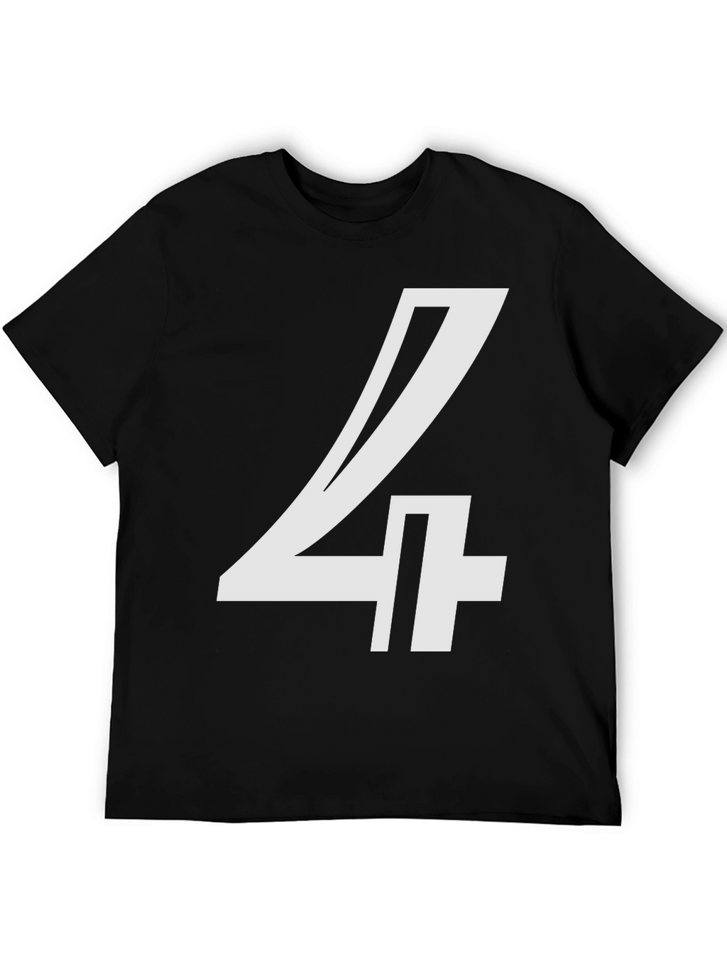 Bold Number 4 Graphic Tee - Black