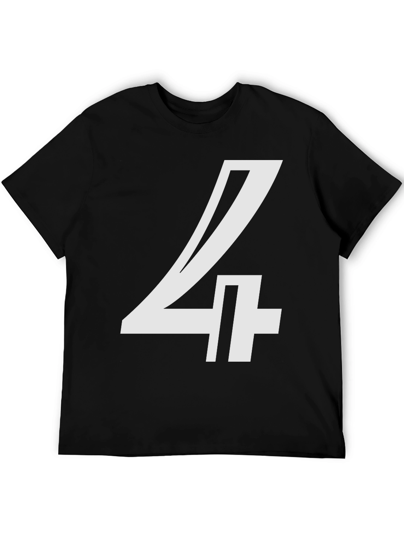 Bold Number 4 Graphic Tee - Black