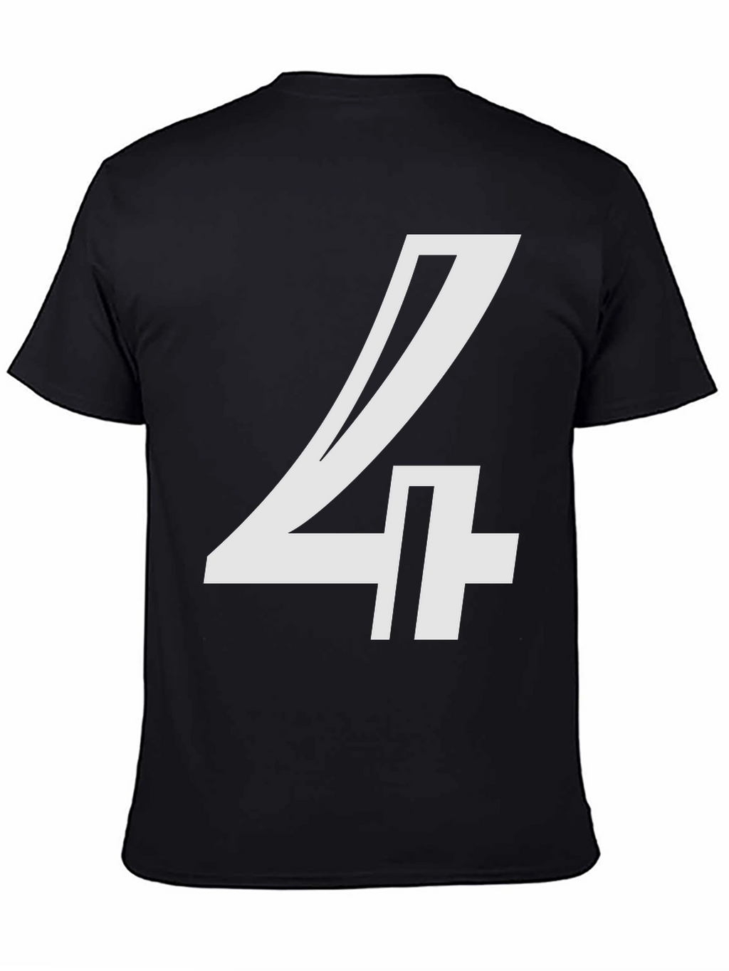 Bold Number 4 Graphic Tee - Black