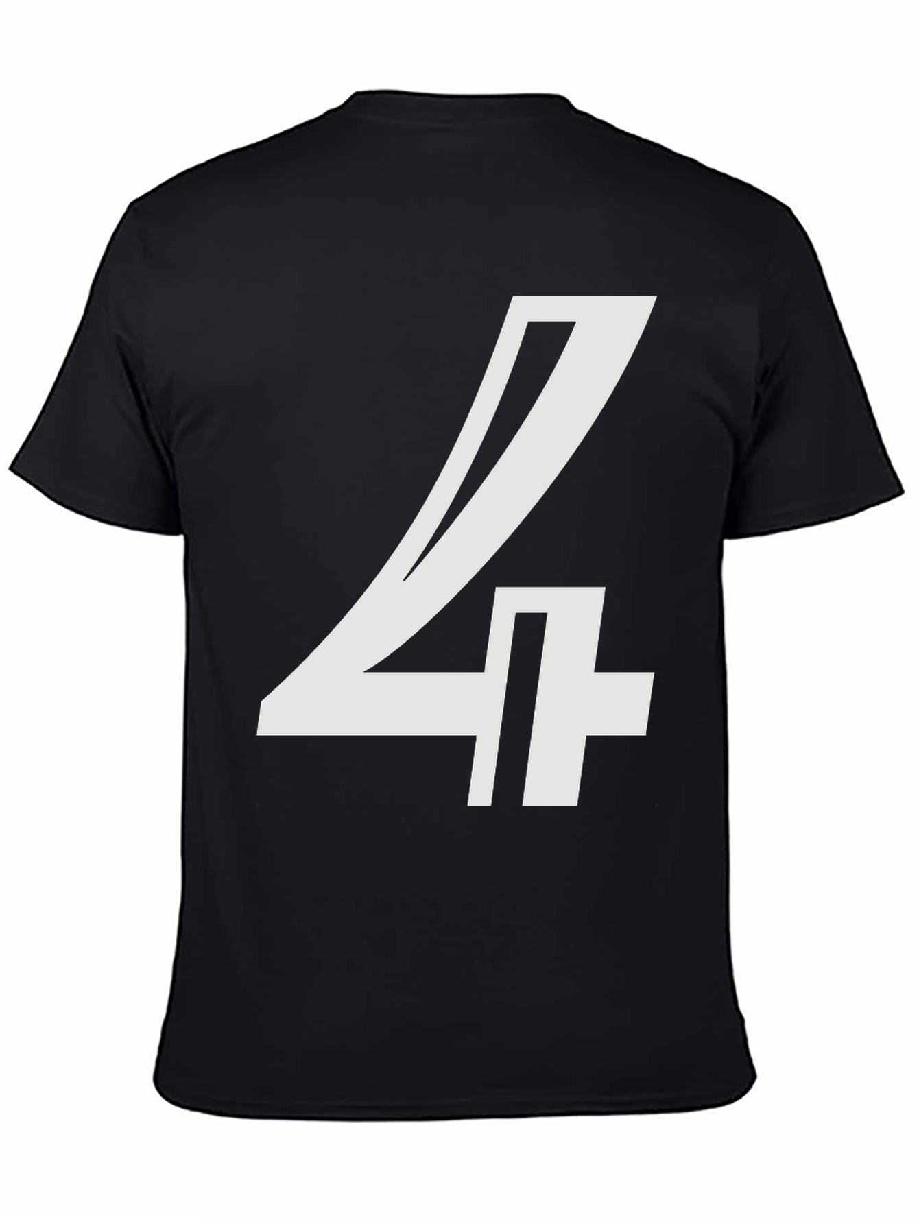 Bold Number 4 Graphic Tee - Black