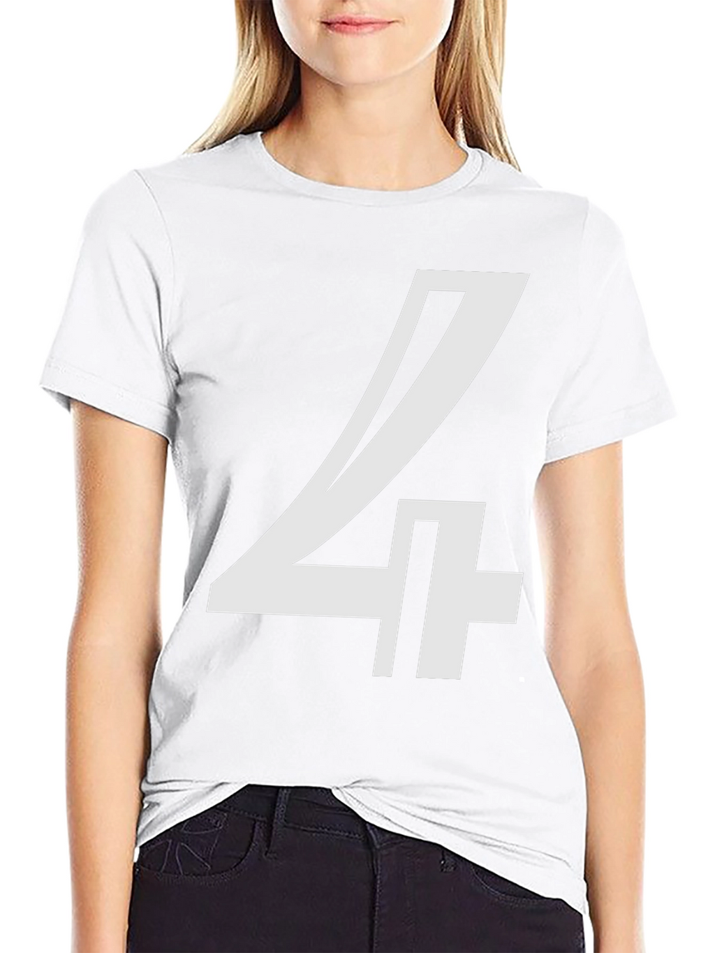 Bold Number 4 Graphic Tee - Black