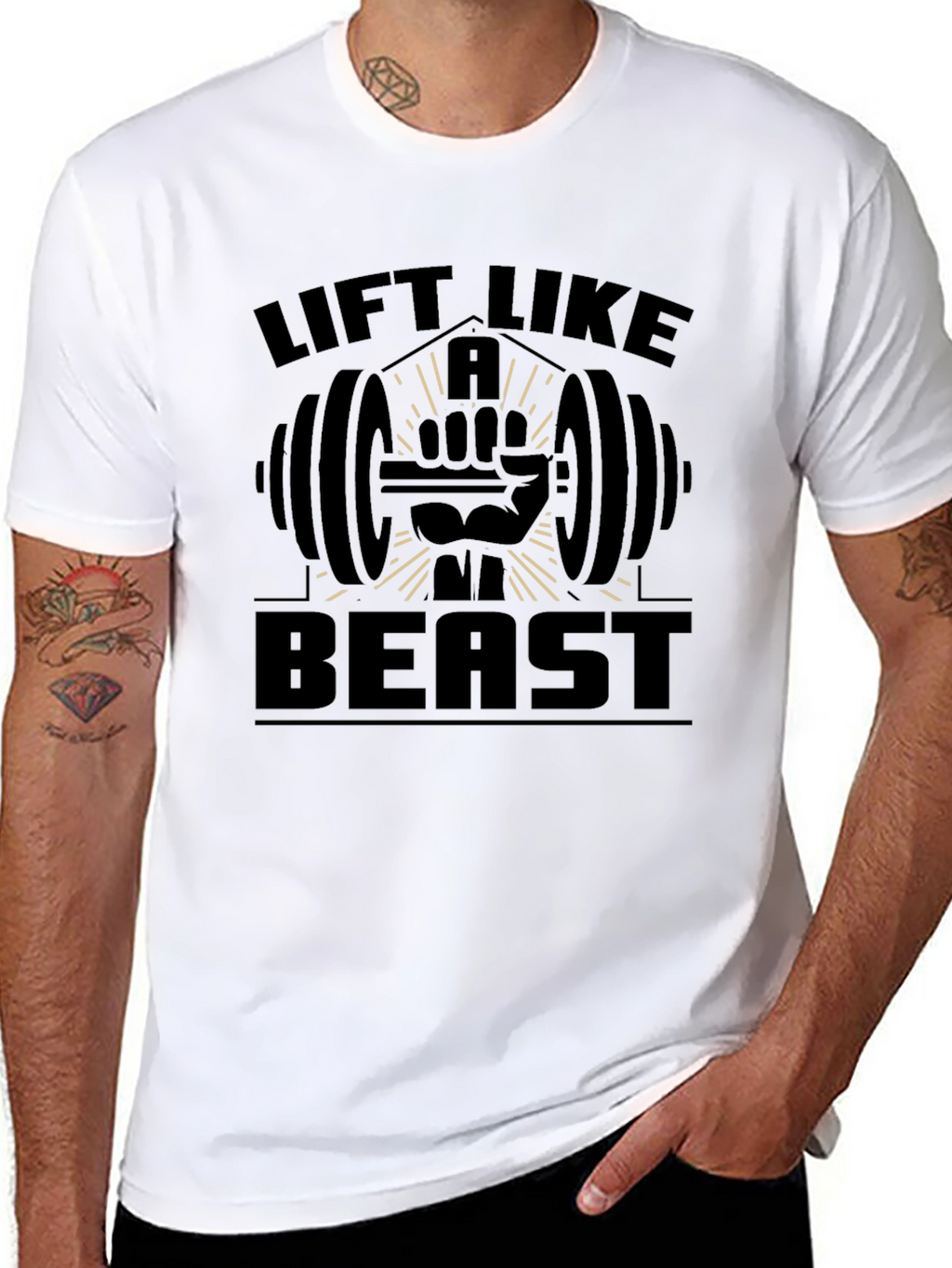 Lift Like A Beast Black T-Shirt Gym Workout