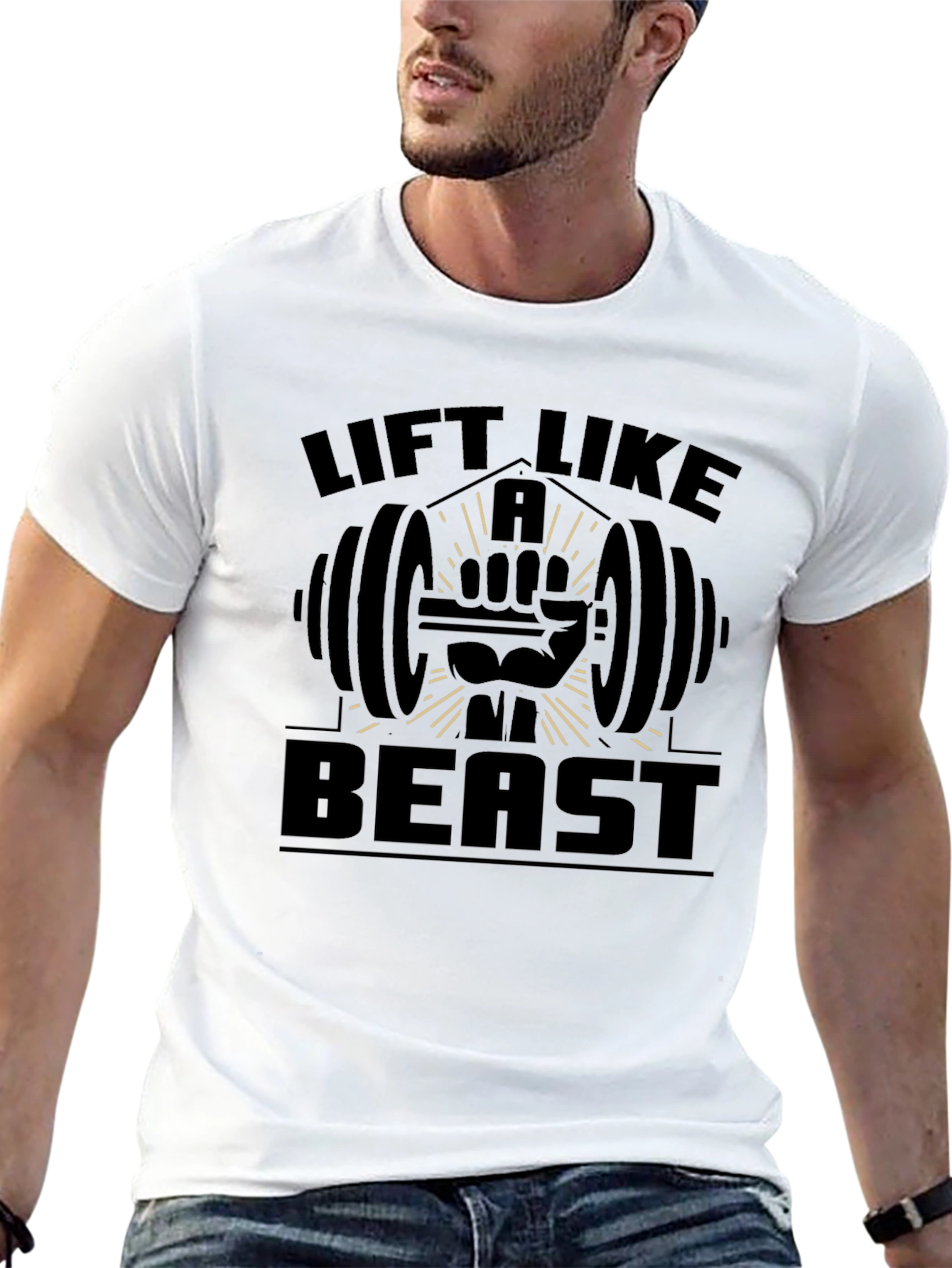 Lift Like A Beast Black T-Shirt Gym Workout