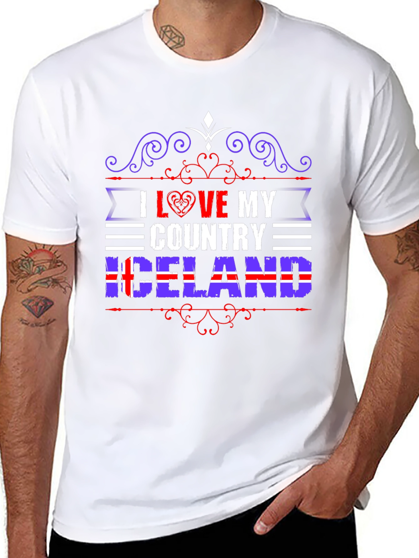 I Love My Country Iceland T-Shirt