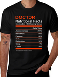 Doctor Nutritional Facts Funny Graphic T-Shirt