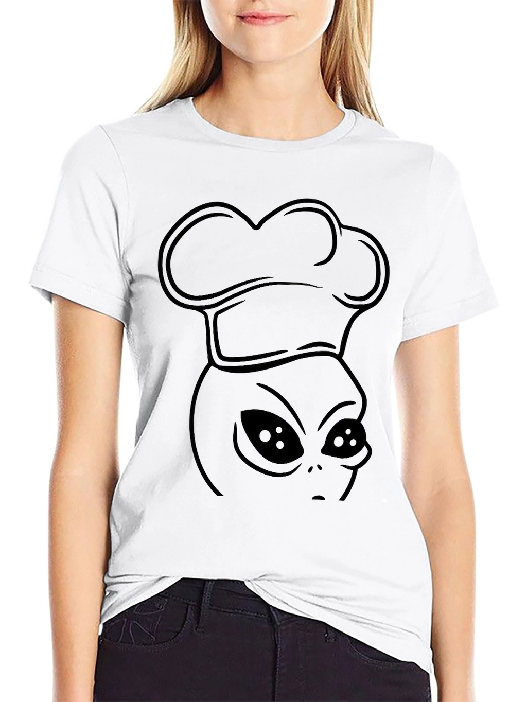 Alien Chef T-Shirt - Black Graphic Tee