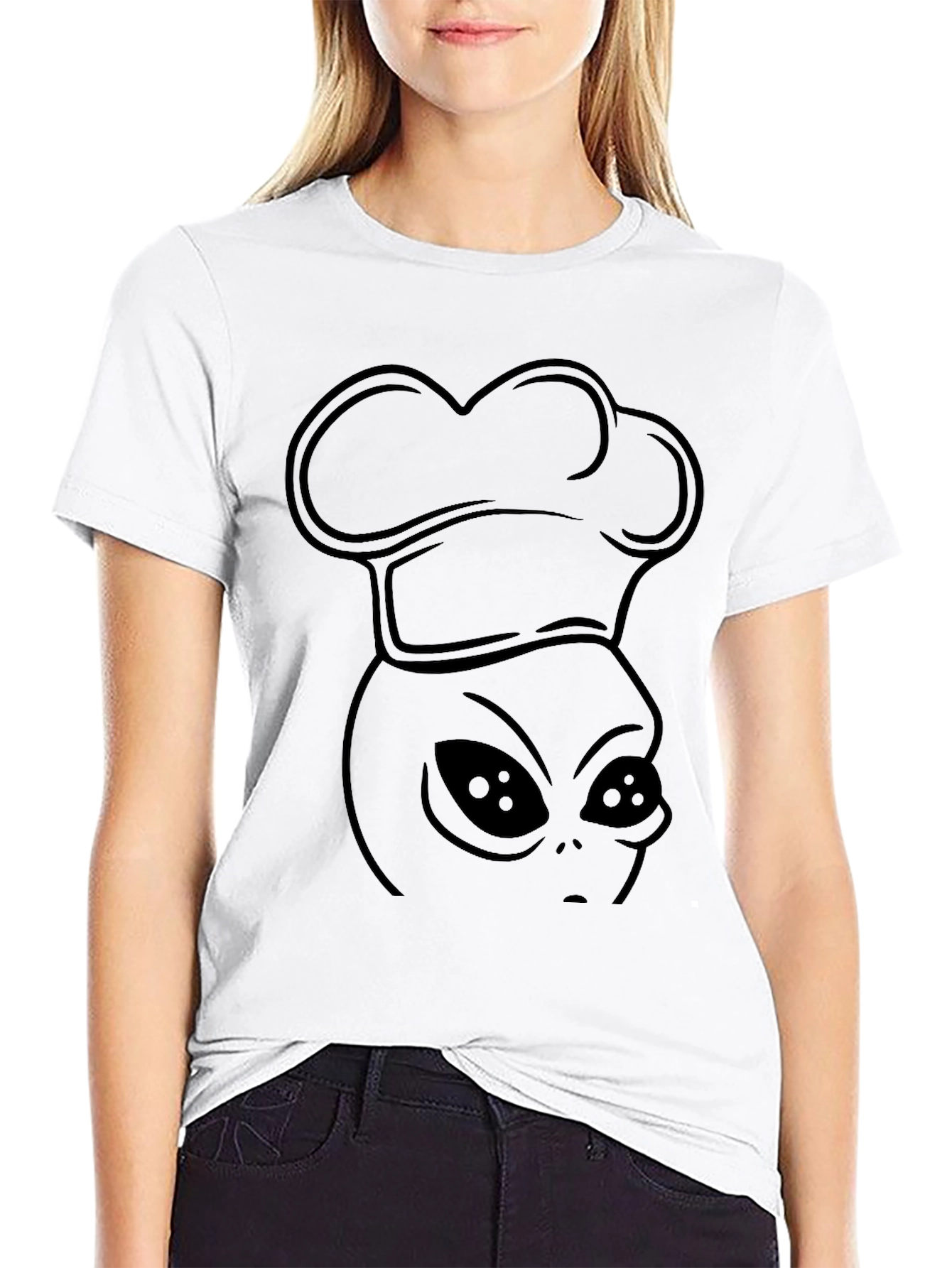 Alien Chef T-Shirt - Black Graphic Tee