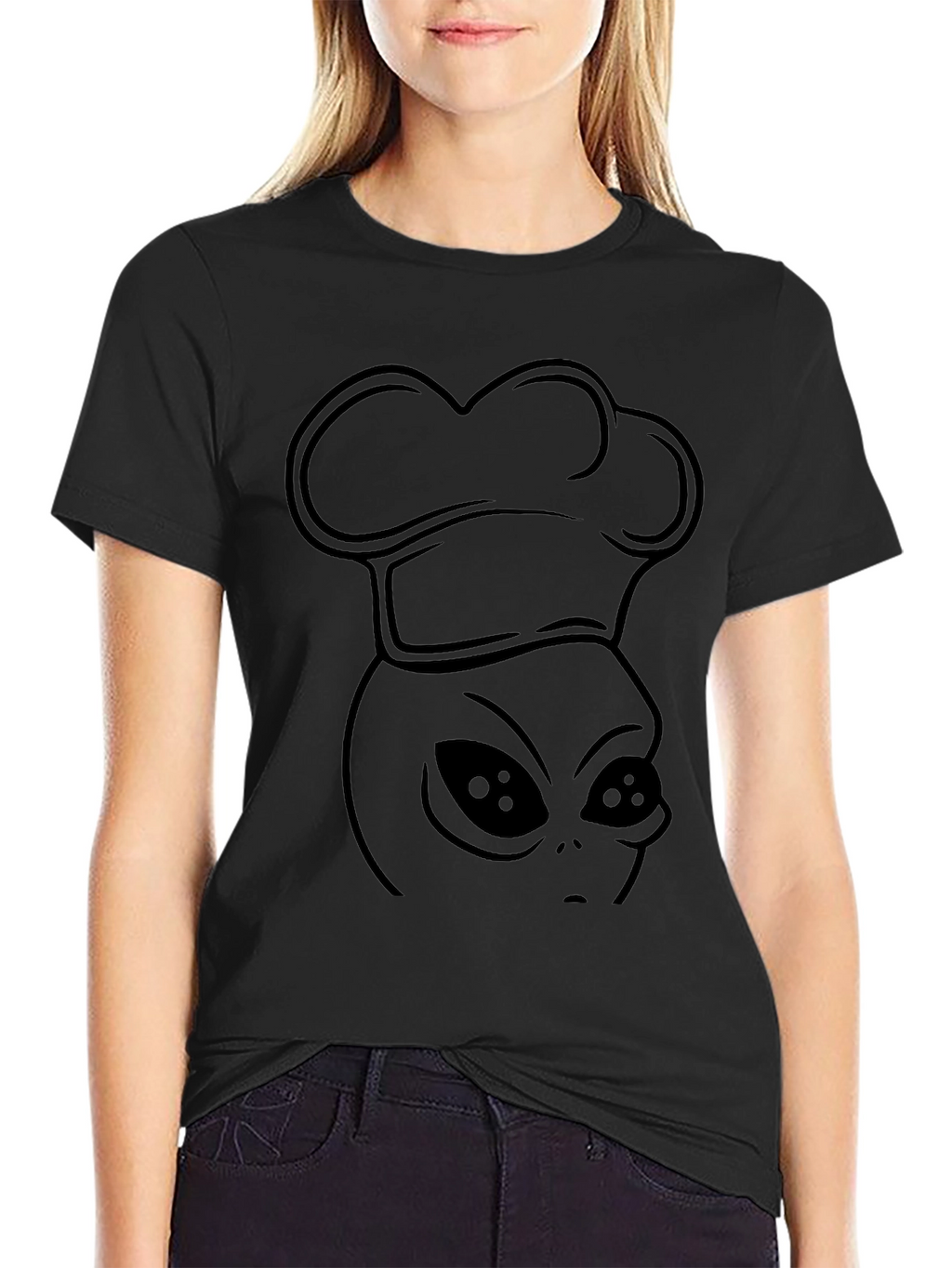 Alien Chef T-Shirt - Black Graphic Tee