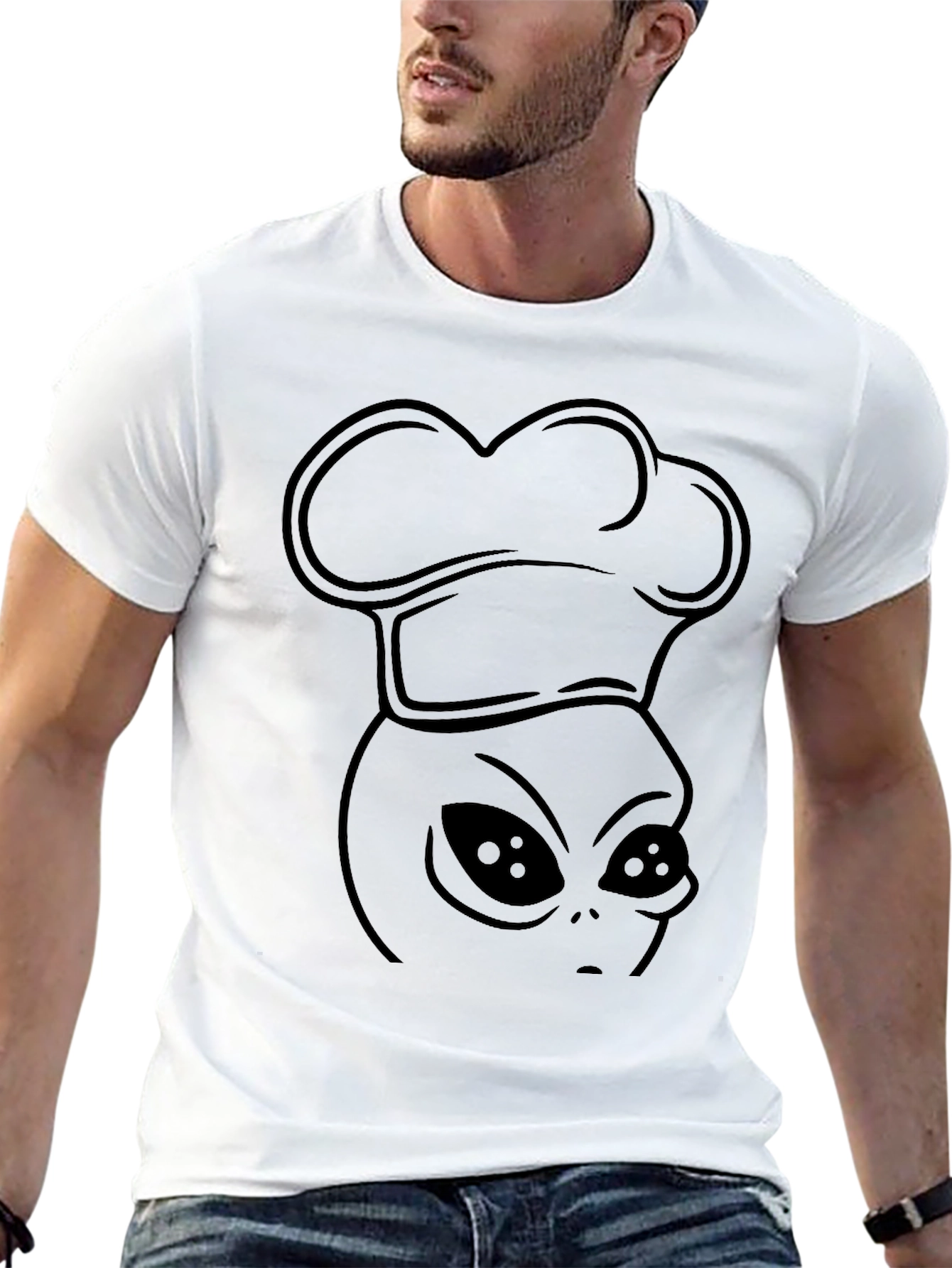 Alien Chef T-Shirt - Black Graphic Tee
