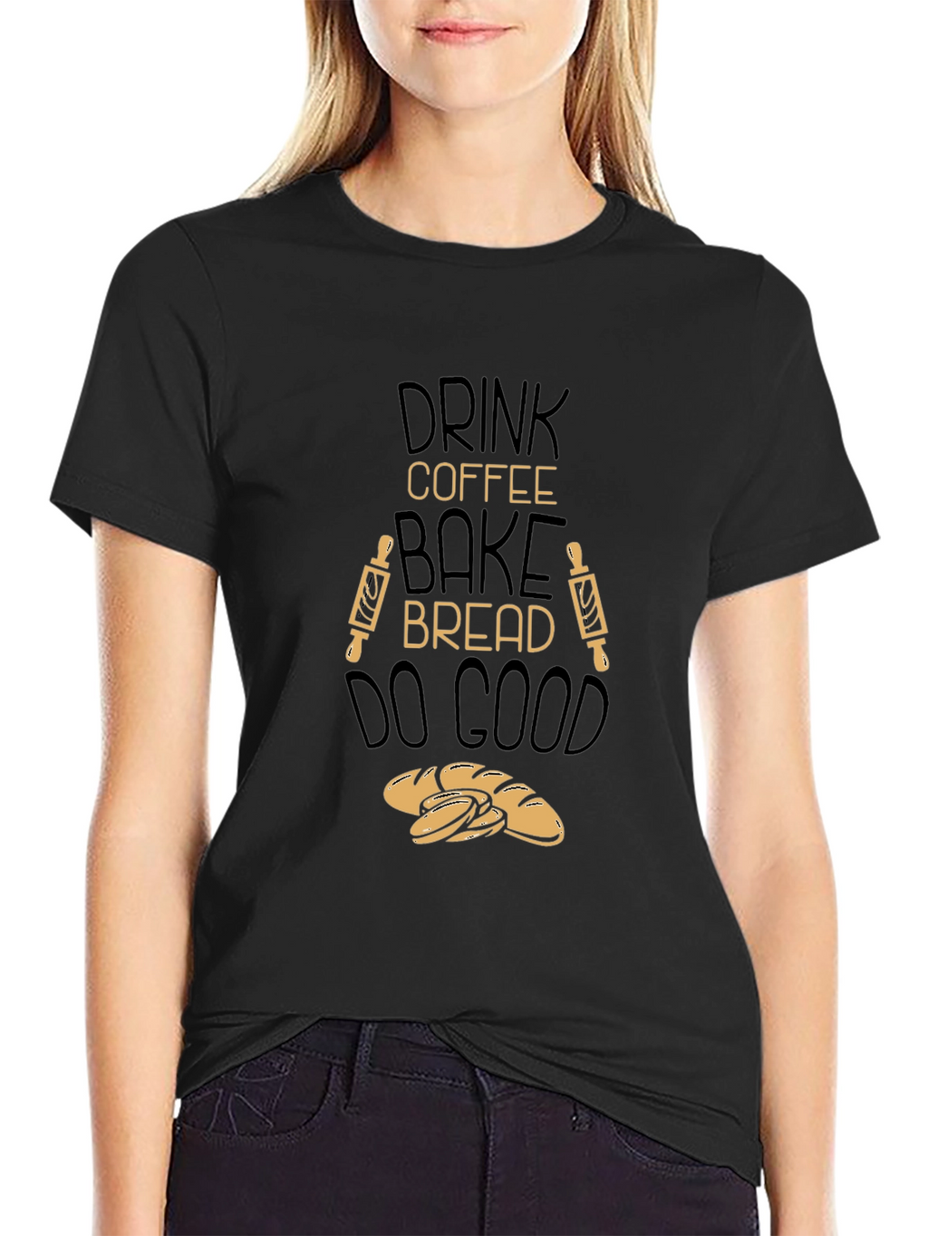 Drink Coffee Bake Bread T-Shirt - Black
