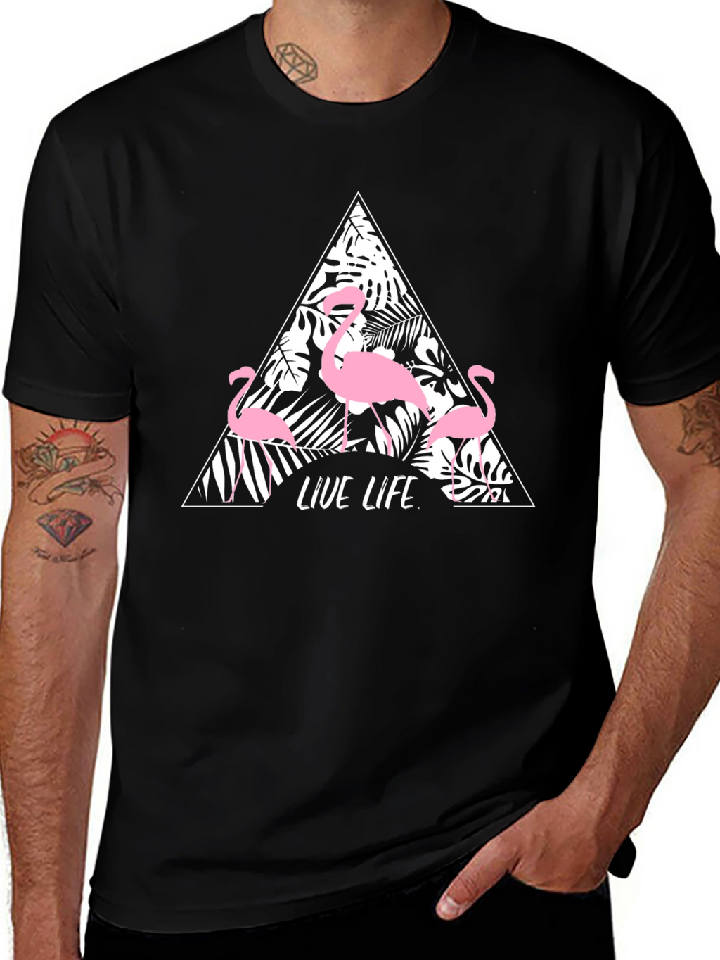 Tropical Flamingo Graphic Tee - Live Life in Style
