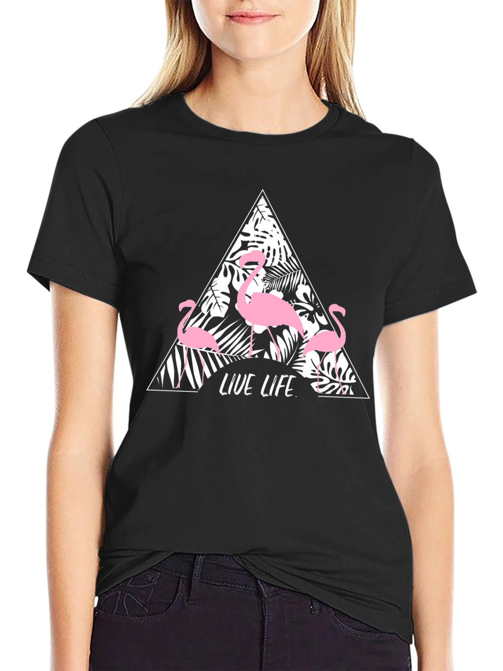 Tropical Flamingo Graphic Tee - Live Life in Style