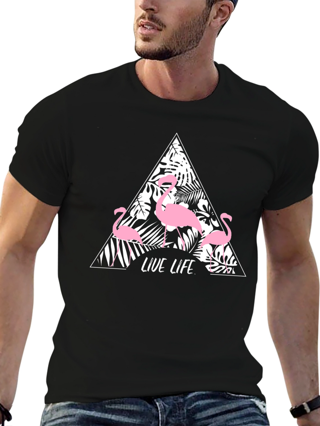 Tropical Flamingo Graphic Tee - Live Life in Style