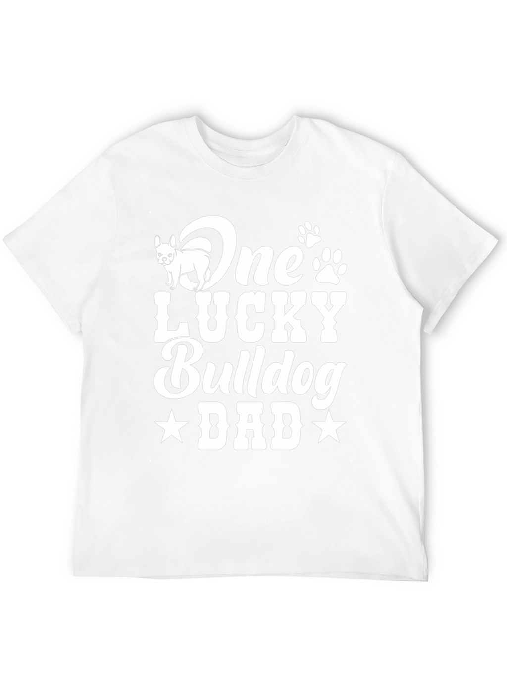 One Lucky Bulldog Dad T-Shirt