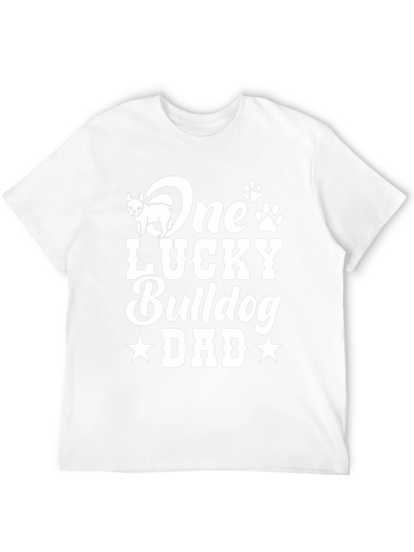 One Lucky Bulldog Dad T-Shirt