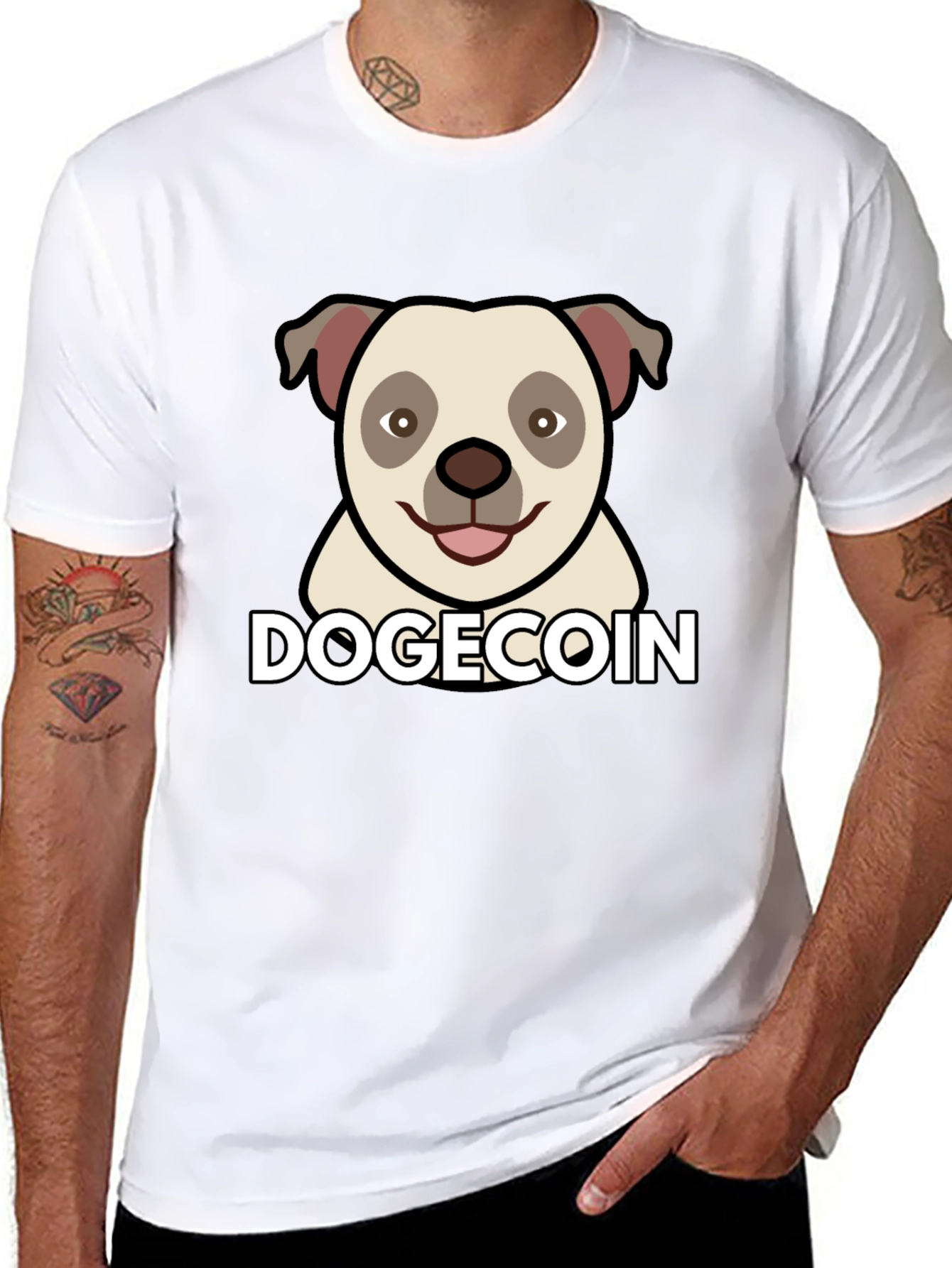 DogeCoin T-Shirt - Black Graphic Tee