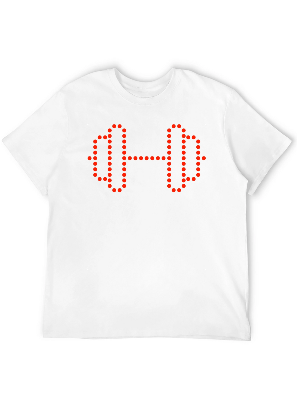 Fitness Graphic Tee - Dumbbell Dot Design