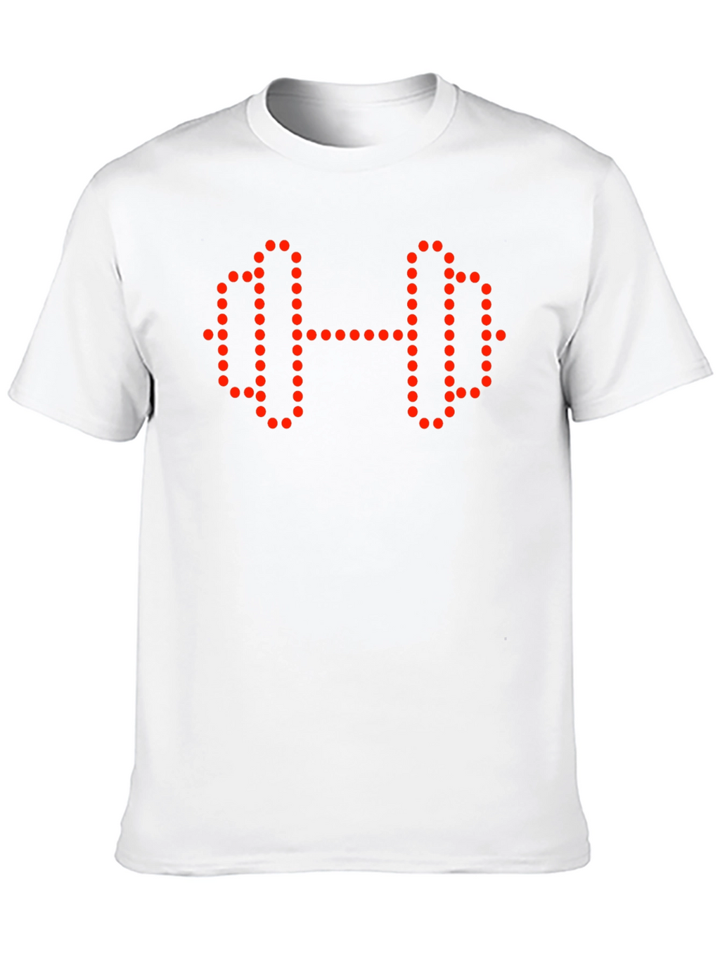 Fitness Graphic Tee - Dumbbell Dot Design