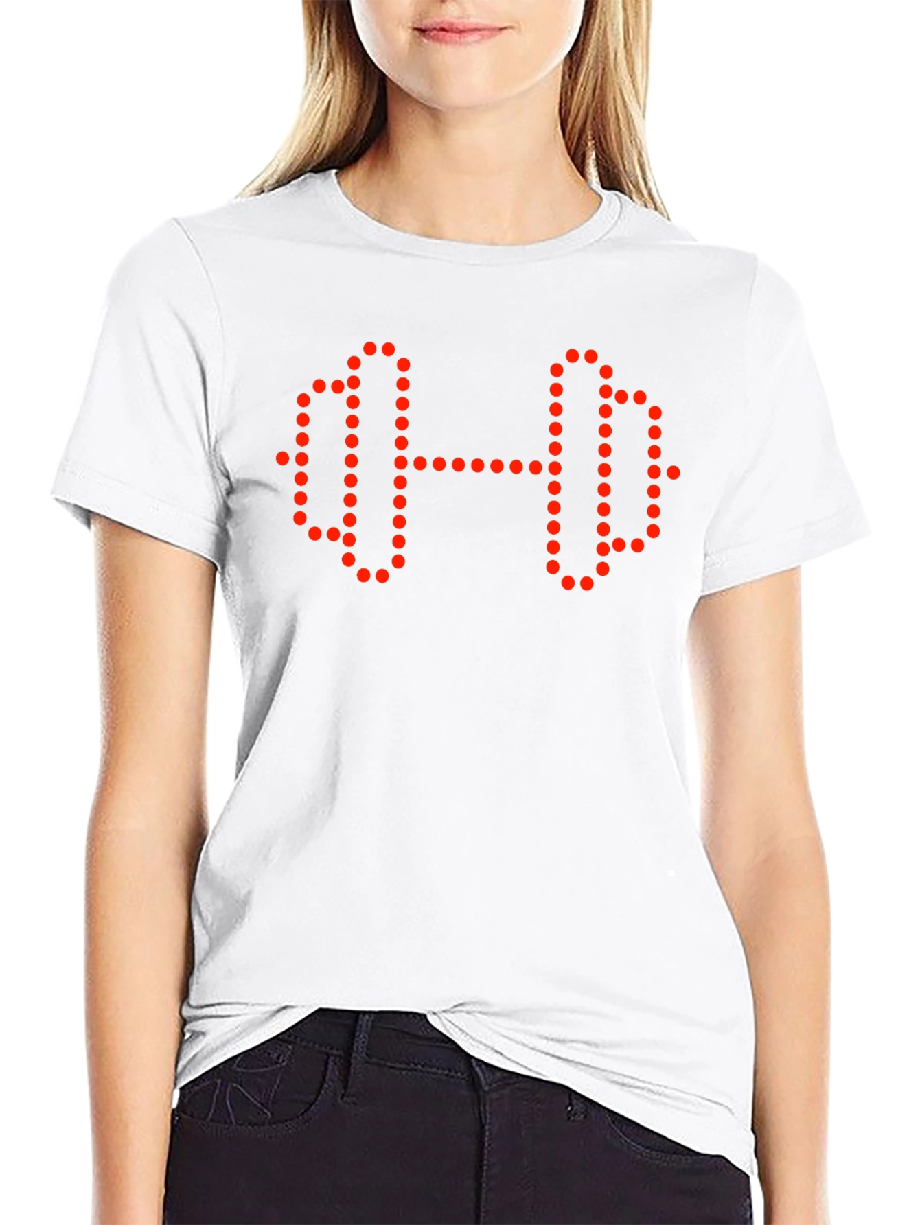 Fitness Graphic Tee - Dumbbell Dot Design