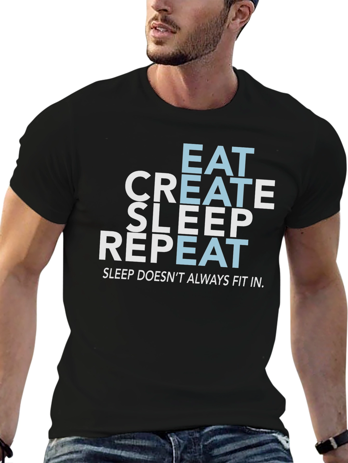 Eat Create Sleep Repeat Graphic Tee