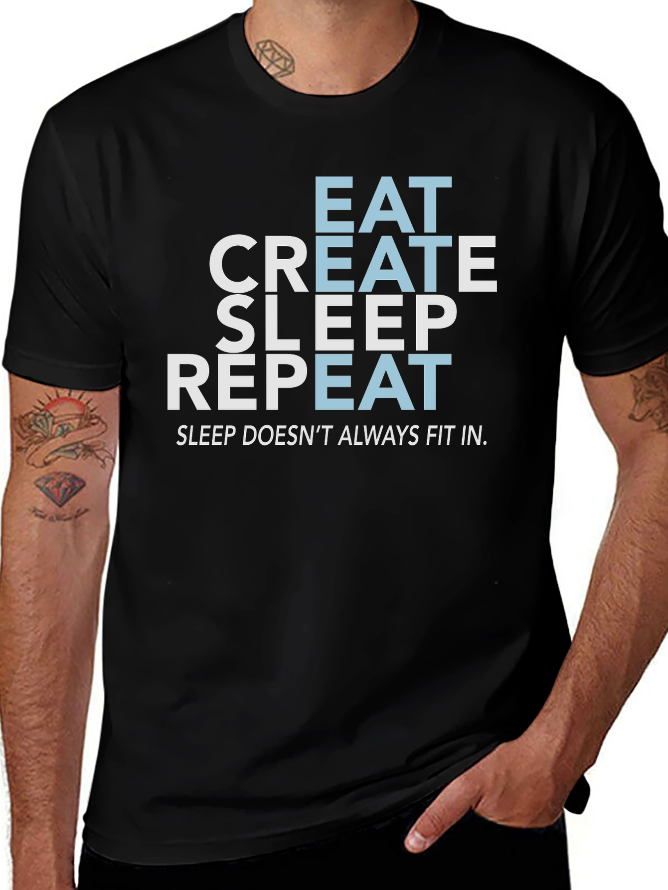 Eat Create Sleep Repeat Graphic Tee