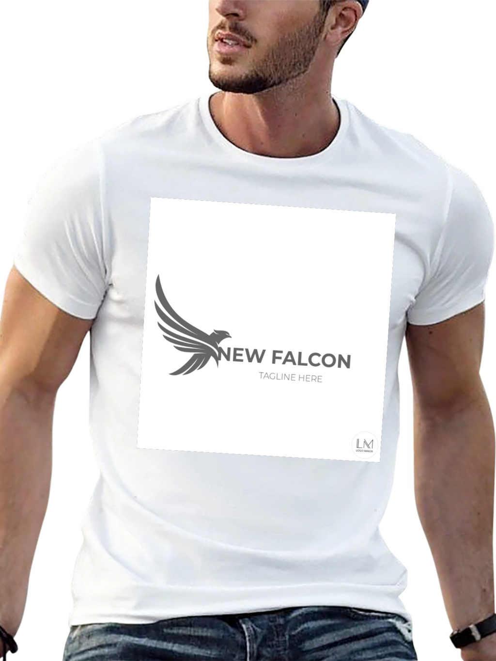 New Falcon Graphic Black T-Shirt