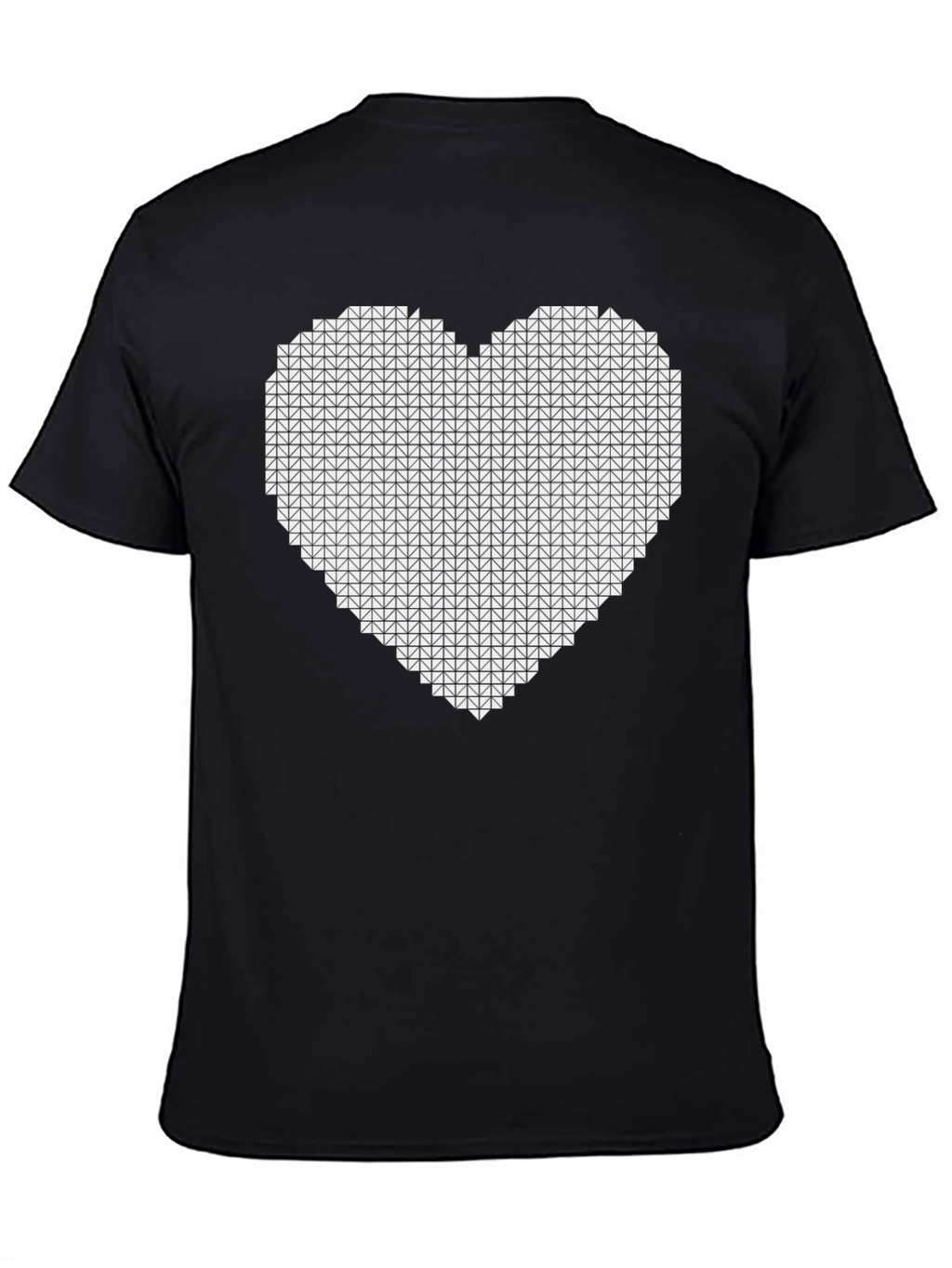 Pixel Heart Graphic Black T-Shirt