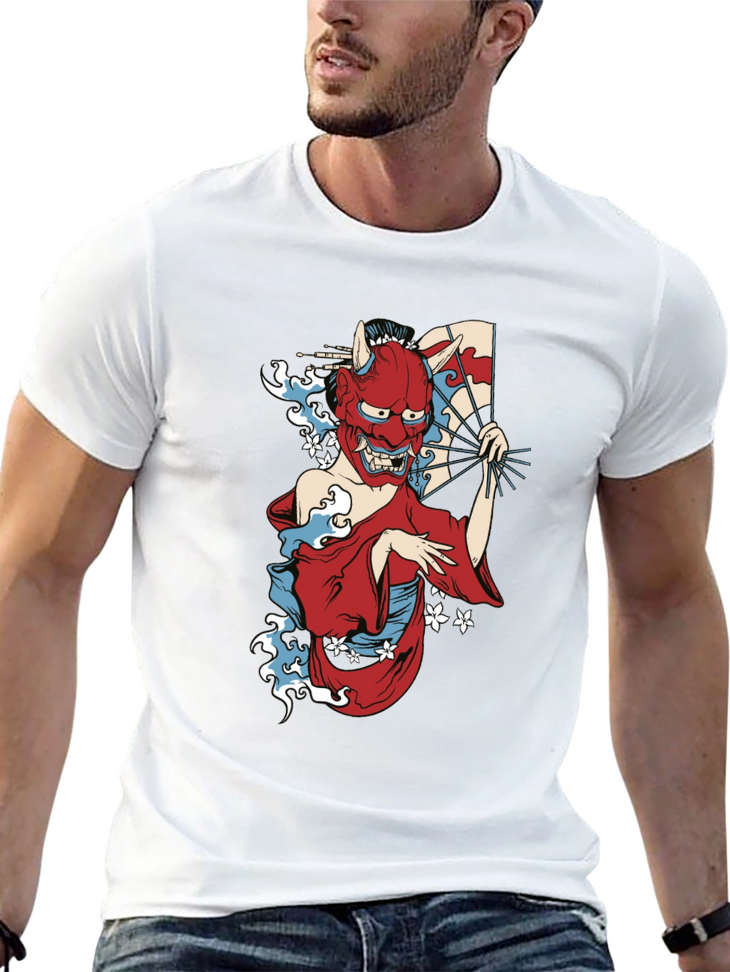 Oni Geisha T-Shirt - Japanese Demon Aesthetic