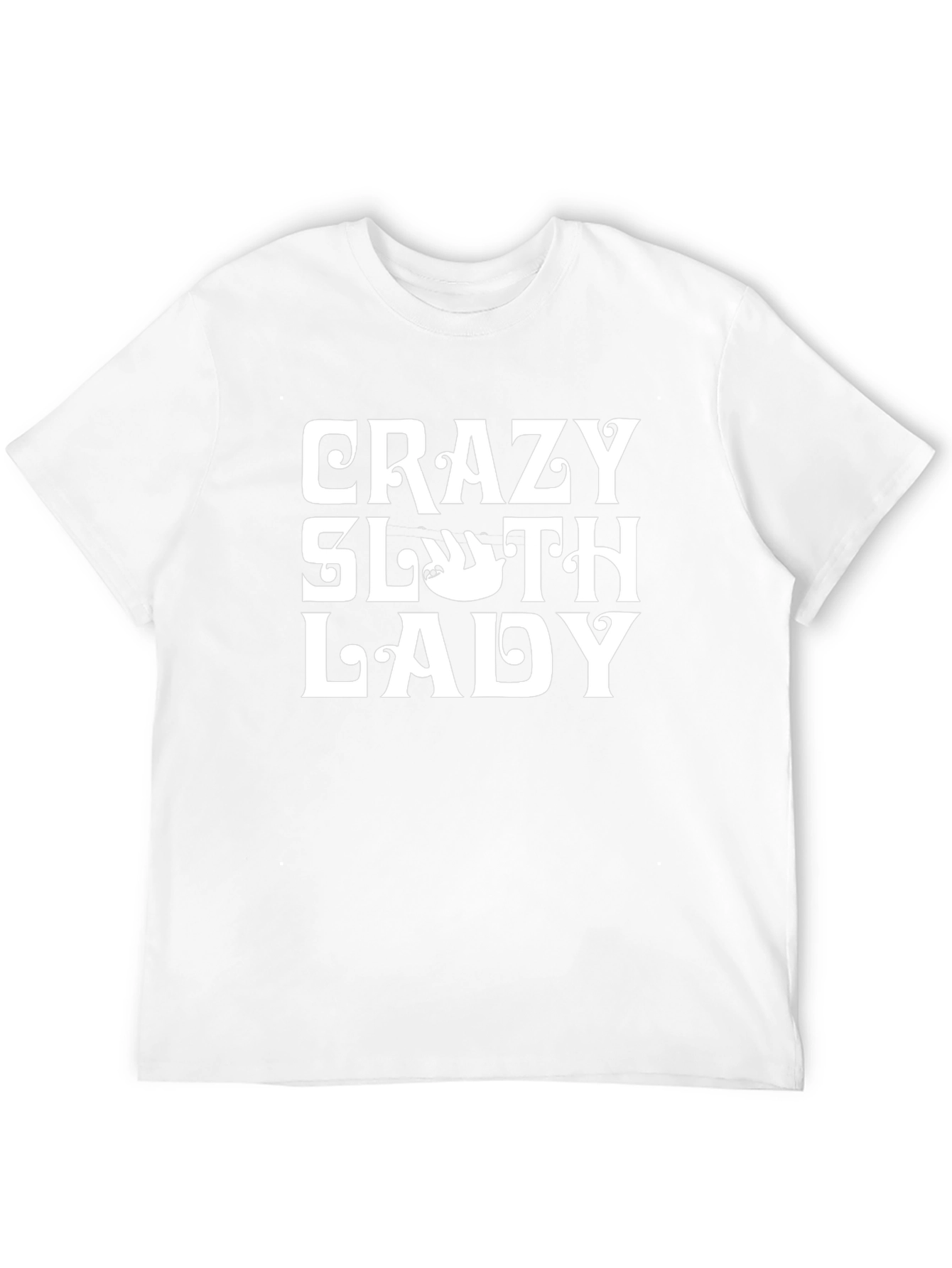 Crazy Sloth Lady T-Shirt - Black