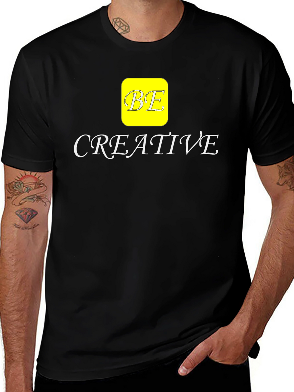 Be Creative Black Graphic Tee