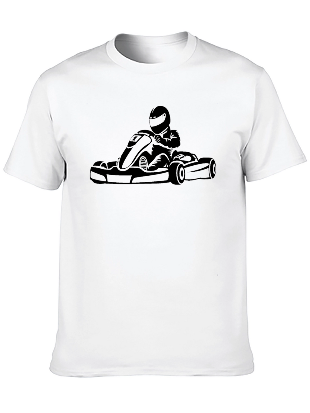 Black Kart Racing T-Shirt for Speed Enthusiasts