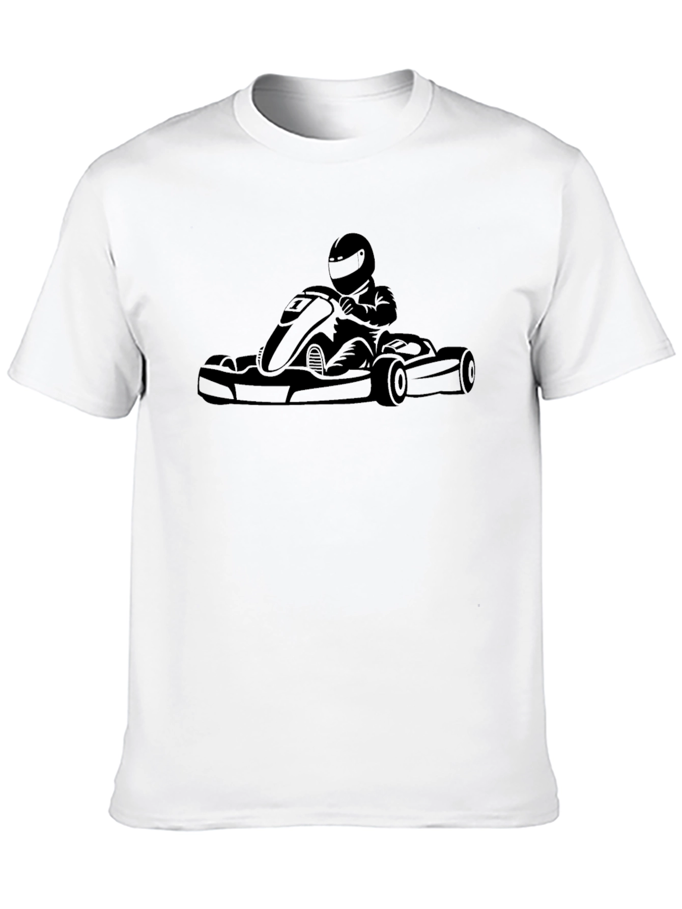 Black Kart Racing T-Shirt for Speed Enthusiasts
