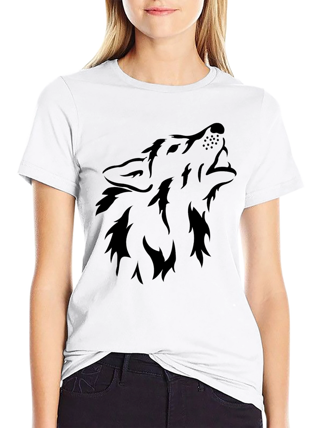 Black Wolf Graphic Tee - Mens Short Sleeve