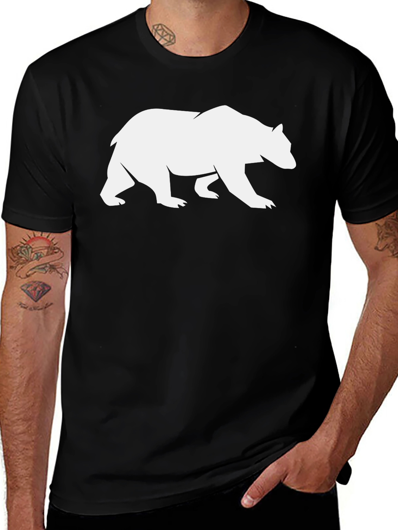 Black Bear Graphic Tee - Cool Mens T-Shirt