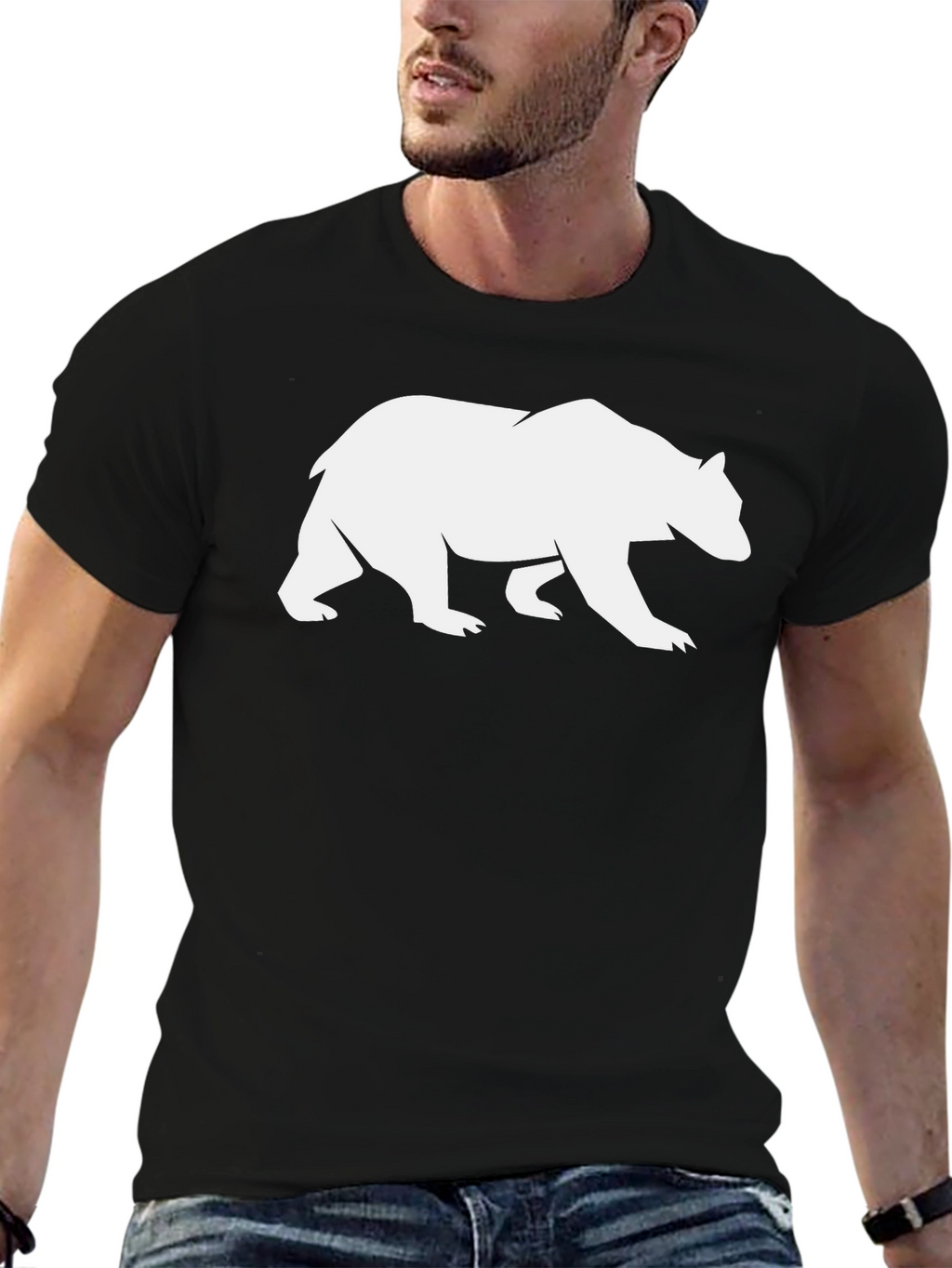 Black Bear Graphic Tee - Cool Mens T-Shirt